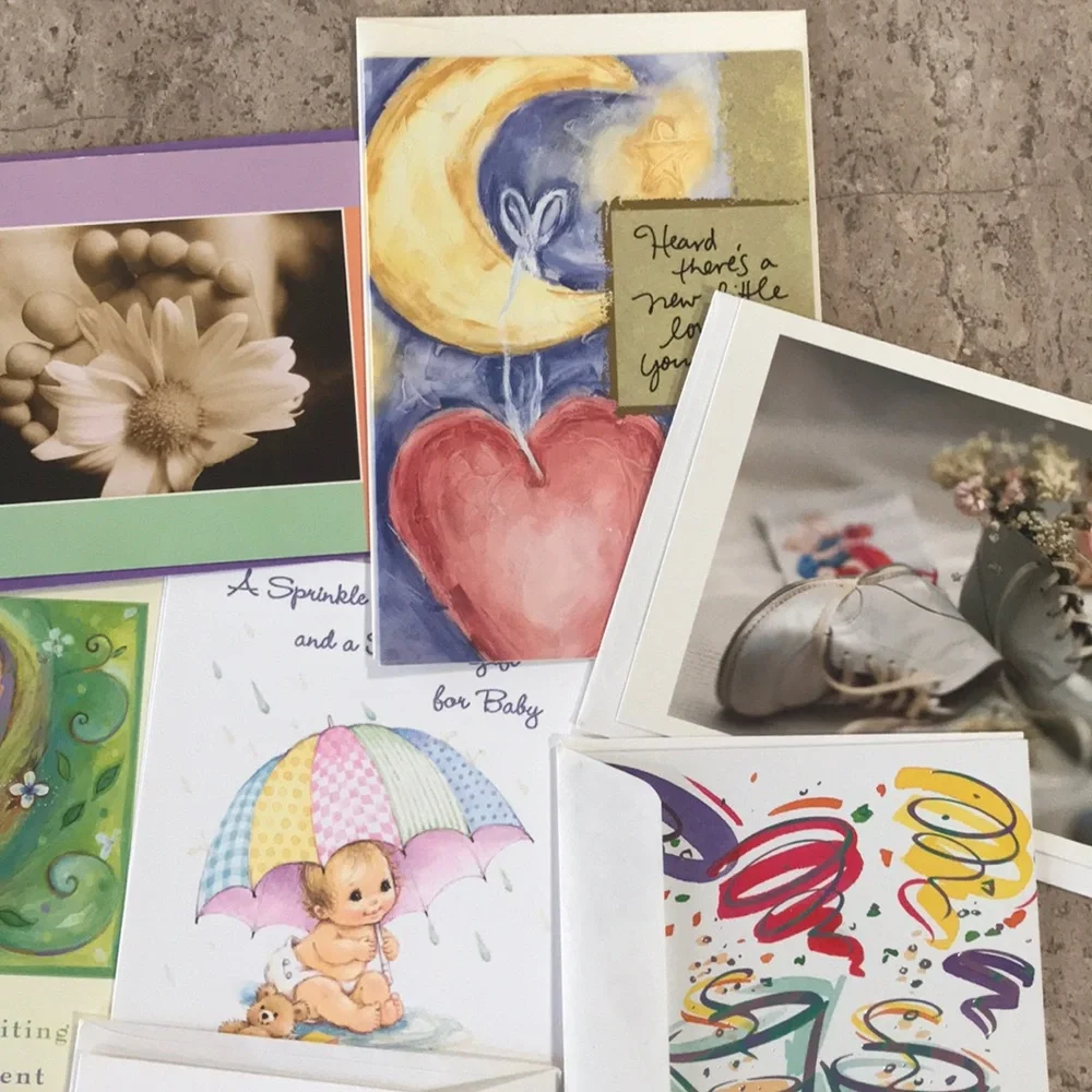 Lot of 35 greeting cards wedding baby party